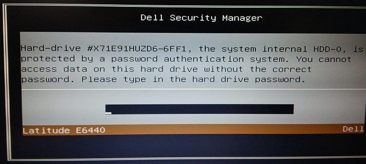 dell xps 6ff1 hdd password