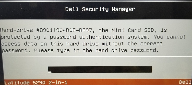 Dell XPS BF97 HDD Password