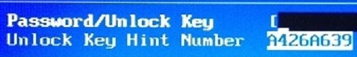 Dell XPS unlock key hint number